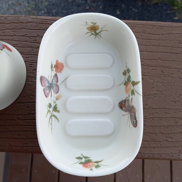 VintagTakahashi San Francisco Butterfly Bathroom Cup Soap Dish Toothbrush Holder - Picture 15 of 16